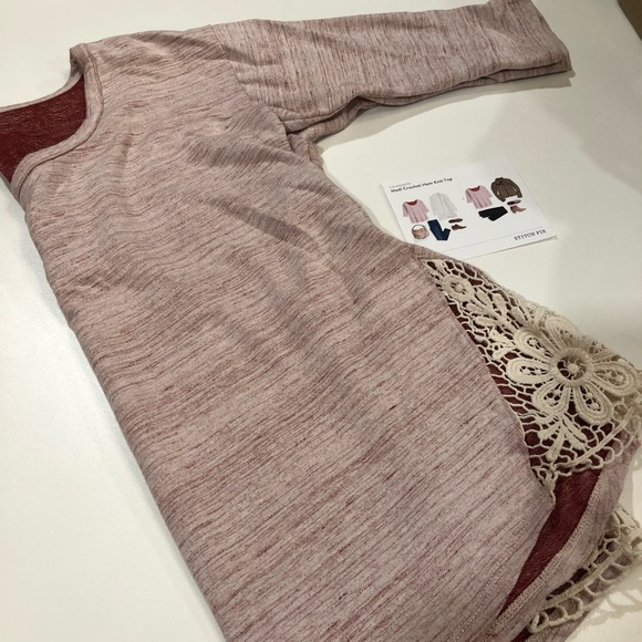Loveappella Tops - Stitch Fix Loveappella Madi crochet detail top